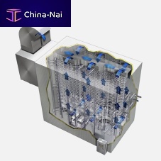 Cooler for the food industry air-cooled