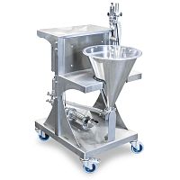 Piston dosing dispenser for high-viscosity mediafor the food industryfor the cosmetics industry