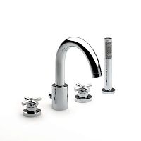Double-handle shower mixer tap LOFT: A5A0943C00for bathtubdeck mountedchromed metal