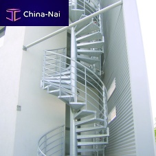 Spiral staircase LINEAperforated metal stepsteel framehome