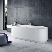 Oval bathtub BENITIER BT01free-standingSolid Surfacewhite