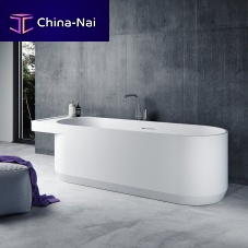 Oval bathtub BENITIER BT01free-standingSolid Surfacewhite