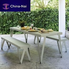Contemporary table LLOYDpowder-coated steelpowder-coated steel baserectangular