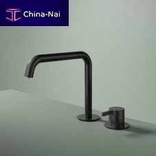 Double-handle washbasin mixer tap AC023countertopbrassbrushed brass