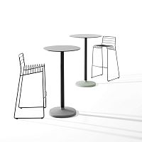 Contemporary high bar table FONDAlaminatemetal baseconcrete base
