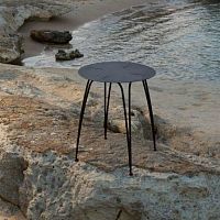 Contemporary coffee table Ariete wrought ironwrought iron baseround