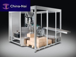High level infeed palletizer PEWO-pal 6.1roboticfor boxessmall