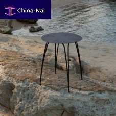 Contemporary coffee table Ariete wrought ironwrought iron baseround