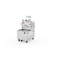 Rotary tray sealer semi-automatic