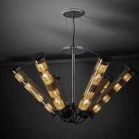 Contemporary chandelier IN THE TUBE : ITT SOLAR 6stainless steelcommercial1 tier