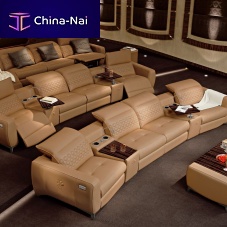 Home cinema sofa JAZZ CARAMELLOmodularcontemporaryleather