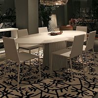 Contemporary dining table SERImetalmarbleMDF