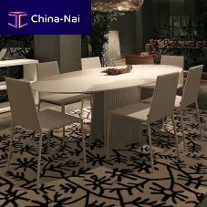 Contemporary dining table SERImetalmarbleMDF