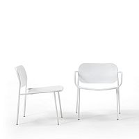 Contemporary lounge chair METIS DOT 0172 perforated sheet metalmetalstackable