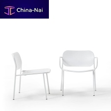Contemporary lounge chair METIS DOT 0172 perforated sheet metalmetalstackable