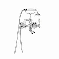 Double-handle shower mixer tap 8360/8361 SERIESfor bathtubwall-mountedchromed metal