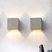 Contemporary wall light CASTLE Soutdoorsteelconcrete