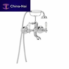Double-handle shower mixer tap 8360/8361 SERIESfor bathtubwall-mountedchromed metal