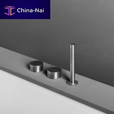 Double-handle bathtub mixer tap OX: BT02/BT02Pdeck mountedstainless steelbathroom