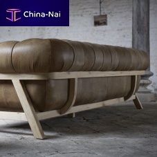 Contemporary sofa COCOON CHESTERFIELDleatheroak4-seater