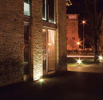 Recessed floor light fixture ZEUSfluorescentroundIP67