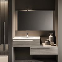 Wall-hung washbasin cabinet XIL C 01melaminelacquered metalcontemporary