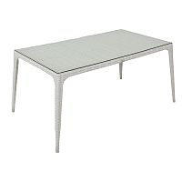 Contemporary dining table TUXEDOglasssynthetic rattanaluminum base