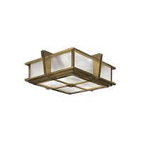 Art Deco ceiling light L002 - SKY IIsquareglassbrass