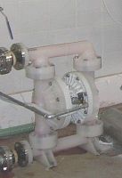 Centrifugal pump air-drivenfor the food industrytransport