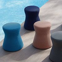 Contemporary pouf MAGIfabricfor outdoor usegray