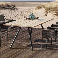 Contemporary table TESOteaklaminateceramic