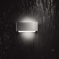 Contemporary wall light SNAPoutdoorsteelrectangular