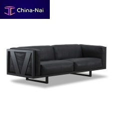 Contemporary sofa Frameleatherbrownblack