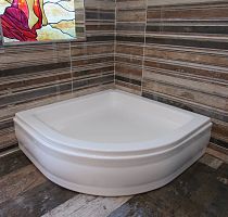 Corner shower base raisedacrylicnon-slip