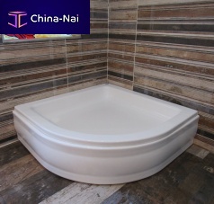 Corner shower base raisedacrylicnon-slip