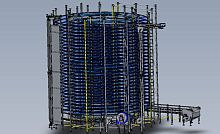 Spiral cooler for the baking industryair-cooledstainless steel