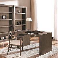 Contemporary desk T-776walnutbeechcustom