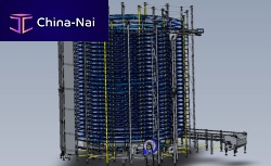 Spiral cooler for the baking industryair-cooledstainless steel