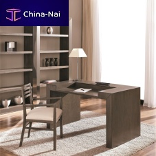 Contemporary desk T-776walnutbeechcustom