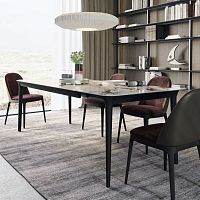 Contemporary table SMOOTHoakporcelain stonewareoak base