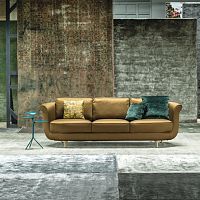 Traditional sofa Big Mamafabricleathergray