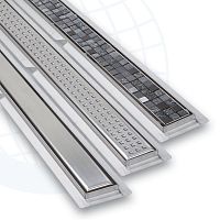 Stainless steel linear shower drain EURODRAIN 1701-2-3S