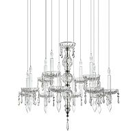 Traditional chandelier LIMELIGHT : 12.4crystalpolished stainless steelcandelabra
