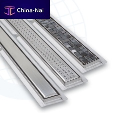 Stainless steel linear shower drain EURODRAIN 1701-2-3S