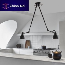 Contemporary ceiling light GRAS : N�302 DOUBLEroundsteelLED
