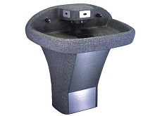 Hand basin with post WASH-WARE® : 3633rectangularplasticcommercial
