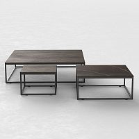 Contemporary coffee table PIXELHPLDekton®cast aluminum base