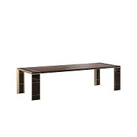 Contemporary dining table Desirewoodenmetal basemarble base