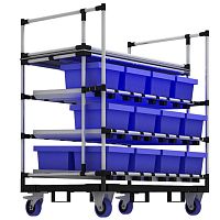 Storage cart metalshelfcontainer
