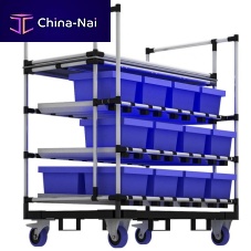 Storage cart metalshelfcontainer